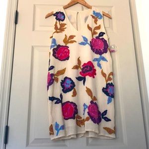 Free People embroidered/sequined shift dress XS